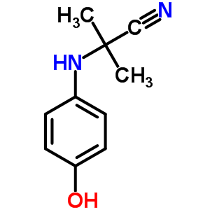 2-((4-Hydroxyphenyl)amino)-2-methylpropanenitrile Structure,26850-26-0Structure