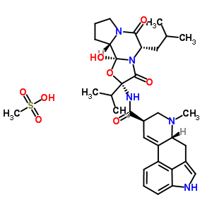 麥角隱亭甲磺酸鹽結(jié)構(gòu)式_2706-66-3結(jié)構(gòu)式