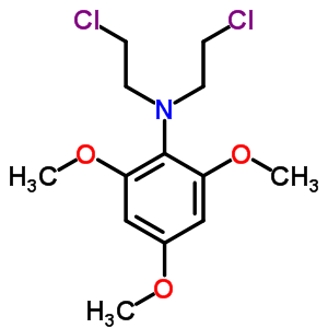 Benzenamine,n,n-bis(2-chloroethyl)-2,4,6-trimethoxy- Structure,27077-10-7Structure