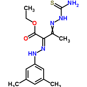 Butanoic acid,3-[2-(aminothioxomethyl)hydrazinylidene]-2-[2-(3,5-dimethylphenyl)hydrazinylidene]-,ethyl ester Structure,27115-80-6Structure