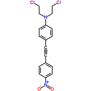 Benzenamine,n,n-bis(2-chloroethyl)-4-[2-(4-nitrophenyl)ethynyl]- Structure,2735-16-2Structure