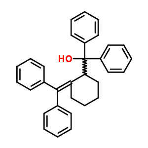 Benzenemethanol, a-[2-(diphenylmethylene)cyclohexyl]-a-phenyl- Structure,27621-82-5Structure