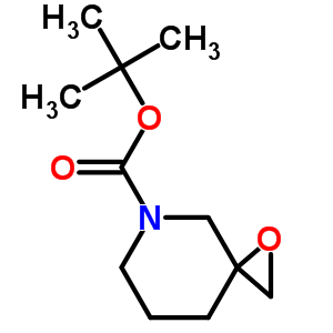 1-噁-5-氮雜螺[2.5]辛烷-5-羧酸-1,1-二甲基乙酯結(jié)構(gòu)式_276872-90-3結(jié)構(gòu)式