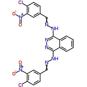 N,n-bis[(4-chloro-3-nitro-phenyl)methylideneamino]phthalazine-1,4-diamine Structure,27702-30-3Structure