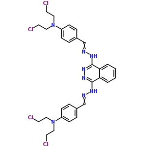 Benzaldehyde,p-[bis(2-chloroethyl)amino]-, 1,4-phthalazinediyldihydrazone (8ci) Structure,27818-66-2Structure