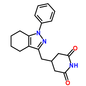 2,6-Piperidinedione,4-[(4,5,6,7-tetrahydro-1-phenyl-1h-indazol-3-yl)methyl]- Structure,27945-38-6Structure