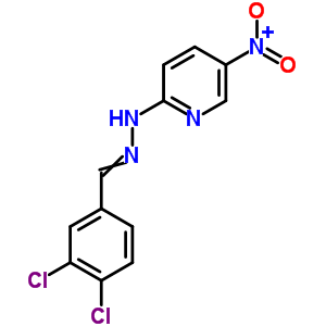 Benzaldehyde,3,4-dichloro-, 2-(5-nitro-2-pyridinyl)hydrazone Structure,28058-15-3Structure