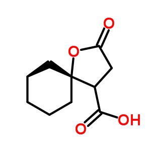 2-Oxo-1-oxaspiro[4.5]decane-4-carboxylic acid Structure,2819-56-9Structure