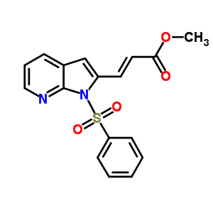 (E)-methyl 3-(1-(phenylsulfonyl)-1h-pyrrolo[2,3-b]pyridin-2-yl)acrylate Structure,282734-70-7Structure