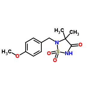 5-(4-Methoxy-benzyl)-4,4-dimethyl-1,1-dioxo-1l6-[1,2,5]thiadiazolidin-3-one Structure,283587-22-4Structure