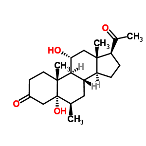 5A-pregnane-3,20-dione, 5,11a-dihydroxy-6b-methyl-(6ci,8ci) Structure,28439-51-2Structure