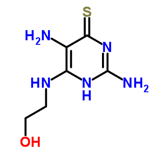 4(3H)-pyrimidinethione,2,5-diamino-6-[(2-hydroxyethyl)amino]- Structure,2846-80-2Structure