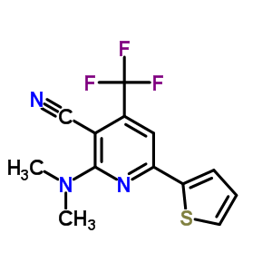 2-(Dimethylamino)-6-(2-thienyl)-4-(trifluoromethyl)nicotinonitrile Structure,286430-62-4Structure