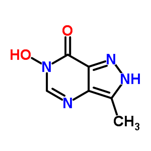 7H-pyrazolo[4,3-d]pyrimidin-7-one,1,6-dihydro-6-hydroxy-3-methyl- Structure,28668-25-9Structure