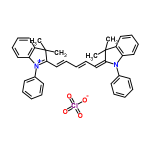 2-[(1E,3E)-5-(3,3-二甲基-1-苯基-1,3-二氫-2H-吲哚-2-亞基)-1,3-戊二烯基]-3,3-二甲基-1-苯基-3H-吲哚高氯酸鹽結(jié)構(gòu)式_288403-55-4結(jié)構(gòu)式