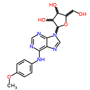 Adenosine,n-(4-methoxyphenyl)- Structure,29204-77-1Structure