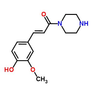 1-[3-(4-Hydroxy-3-methoxyphenyl)-oxo-2-propenyl]-piperazine Structure,292821-46-6Structure