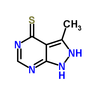 4H-pyrazolo[3,4-d]pyrimidine-4-thione,1,5-dihydro-3-methyl- Structure,2942-48-5Structure