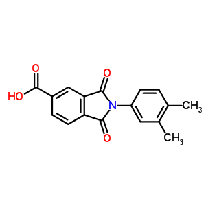 2-(3,4-Dimethyl -phenyl )-1,3-dioxo-2,3-dihydro-1h-isoindole-5-carboxylic acid Structure,294667-04-2Structure