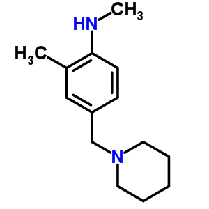 Benzenamine, n,2-dimethyl-4-(1-piperidinylmethyl)- Structure,29608-20-6Structure