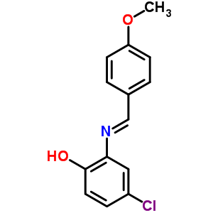 Phenol,4-chloro-2-[[(4-methoxyphenyl)methylene]amino]- Structure,29644-84-6Structure