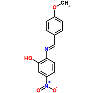 Phenol,2-[[(4-methoxyphenyl)methylene]amino]-5-nitro- Structure,29644-87-9Structure