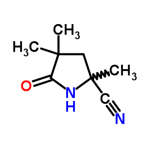 2-Pyrrolidinecarbonitrile,2,4,4-trimethyl-5-oxo- Structure,29777-62-6Structure