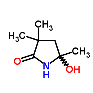 2-Pyrrolidinone,5-hydroxy-3,3,5-trimethyl- Structure,29777-63-7Structure