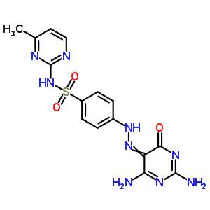 Benzenesulfonamide,4-[2-(2,4-diamino-1,6-dihydro-6-oxo-5-pyrimidinyl)diazenyl]-n-(4-methyl-2-pyrimidinyl)- Structure,29817-65-0Structure