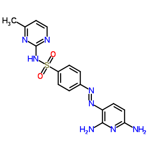 Benzenesulfonamide,4-[2-(2,6-diamino-3-pyridinyl)diazenyl]-n-(4-methyl-2-pyrimidinyl)- Structure,29817-72-9Structure