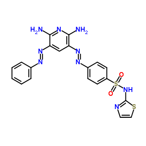 Benzenesulfonamide,4-[2-[2,6-diamino-5-(2-phenyldiazenyl)-3-pyridinyl]diazenyl]-n-2-thiazolyl- Structure,29817-76-3Structure