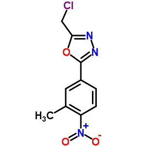 2-(Chloromethyl)-5-(3-methyl-4-nitrophenyl)-1,3,4-oxadiazole Structure,298187-48-1Structure