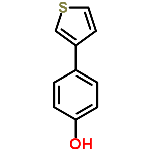 4-(3-噻吩)苯酚結(jié)構(gòu)式_29886-67-7結(jié)構(gòu)式