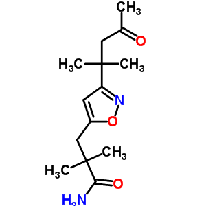 5-Isoxazolepropanamide,3-(1,1-dimethyl-3-oxobutyl)-a,a-dimethyl- Structure,29945-93-5Structure