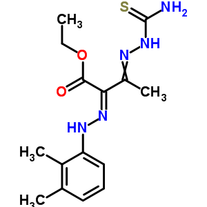 Butanoic acid,3-[2-(aminothioxomethyl)hydrazinylidene]-2-[2-(2,3-dimethylphenyl)hydrazinylidene]-,ethyl ester Structure,29979-85-9Structure