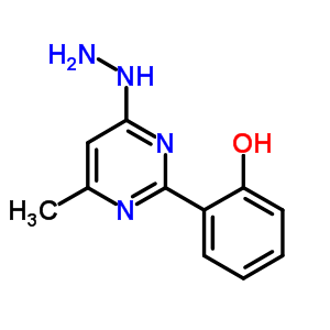 4-Hydrazino-2-(2-hydroxyphenyl )-6-methylpyrimidine Structure,300358-31-0Structure