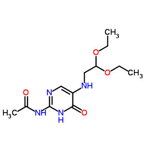 Acetamide,n-[5-[(2,2-diethoxyethyl)amino]-1,6-dihydro-6-oxo-2-pyrimidinyl]- Structure,3005-74-1Structure