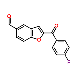 2-(4-氟苯甲?；?-1-苯并呋喃-5-甲醛結(jié)構(gòu)式_300664-74-8結(jié)構(gòu)式