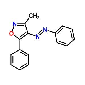 Isoxazole,3-methyl-5-phenyl-4-(2-phenyldiazenyl)- Structure,30082-03-2Structure