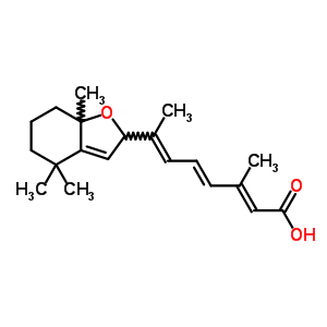 (2E,4e,6e)-7-(4,4,7alpha-trimethyl-2,5,6,7-tetrahydro-1-benzofuran-2-yl)-3-methylocta-2,4,6-trienoic acid Structure,3012-76-8Structure