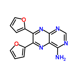 4-Pteridinamine,6,7-di-2-furanyl- Structure,30146-31-7Structure