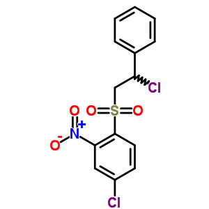 Benzene,4-chloro-1-[(2-chloro-2-phenylethyl)sulfonyl]-2-nitro- Structure,30158-48-6Structure