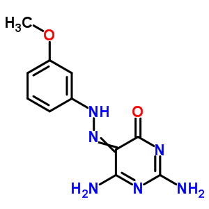 4(3H)-pyrimidinone,2,6-diamino-5-[2-(3-methoxyphenyl)diazenyl]- Structure,30188-95-5Structure