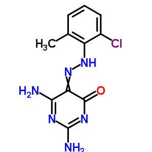 4(3H)-pyrimidinone,2,6-diamino-5-[2-(2-chloro-6-methylphenyl)diazenyl]- Structure,30189-08-3Structure