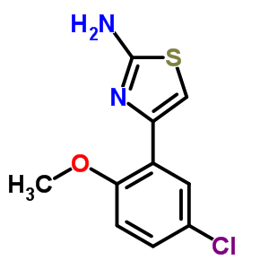 4-(5-Chloro-2-methoxy-phenyl)-thiazol-2-ylamine Structure,303019-72-9Structure