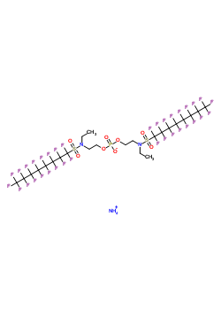 Ammonium bis[2-[n-ethyl(heptadecafluorooctane)sulphonylamino]ethyl] phosphate Structure,30381-98-7Structure