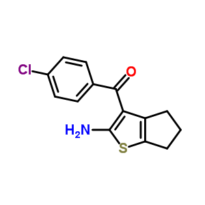 (2-Amino-5,6-dihydro-4h-cyclopenta[b]thiophen-3-yl)-(4-chloro-phenyl)-methanone Structure,304018-04-0Structure