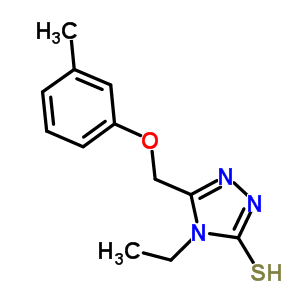 4-Ethyl-5-[(3-methylphenoxy)methyl]-4H-1,2,4-triazole-3-thiol Structure,307327-55-5Structure