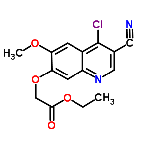 2-[(4-Chloro-3-cyano-6-methoxy-7-quinolinyl)oxy]-acetic acid ethyl ester Structure,307353-97-5Structure