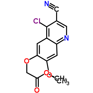 2-[(4-Chloro-3-cyano-7-methoxy-6-quinolinyl)oxy]-acetic acid methyl ester Structure,307353-98-6Structure